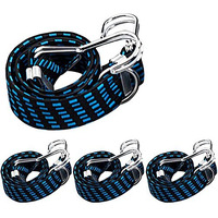 Sthira 4Pcs Luggage Strap For Motorcycle Bike With Metal Hooks, 3.3Ft High Elasticity Bungee Cord Elastic Rope For Cargo Travel Packaging