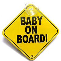 Fusion Graphix Baby On Board Yellow 006