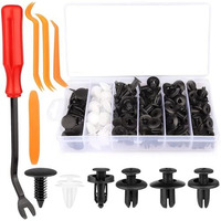Sthira Universal Car Bumper Retainer Clip Kit 100 Pcs Assorted Plastic Rivets Fasteners With 5 Fastener Removal Tools For Ford, Gm, Chrysler, Toyota Car Tools For Trim, Fender, Radiator Shield