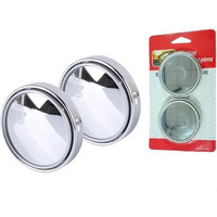 Marita Hd Glass Frame Round Convex Rear View Blind Spot Mirror Cars/Trucks/Vans -Pack Of 2