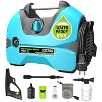 Costar Car Washer High Pressure Pump 2800 Watts | 150 Bars| 10L/Min Flow Rate| 15 Meters Cleaning Range |Portable For Car Bike Home Floor Wall Cleaning (Smart Blue)