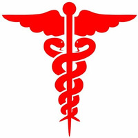 Cvanu (Pack Of 2) Red Doctor Car Decal Sticker(11Cm X 11Cm)
