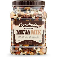 Greenfinity Meva Mix - Almonds, Cashews, Green And Black Raisins, Apricot, Black Dates | Rich In Protein, Fiber, Antioxidants | Mixed Dry Fruits For Immunity, Weight Management, Festive Gifting (500G)