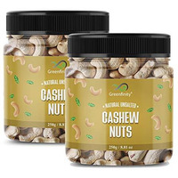 Greenfinity Bold Cashew Nuts, 250G + 250G | W240 Good Size Cashews Kaju 500G