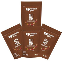 Nourish You Cranberry Walnut Superfood Nut Mix - Dried Cranberries | Walnuts | Almonds | Black Raisins | Pumpkin Seeds - Healthy Snack-250 Gm (Each) (Pack Of 4)