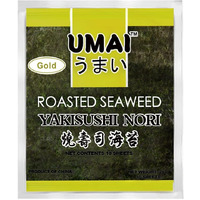 Umai Gold Premium Sushi Nori Seaweed Sheets 28G | Pack Of 10 Sheets | Roasted Seaweed | Umami Flavour