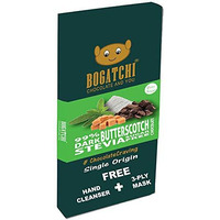 Bogatchi Immunity Booster Sugar Free 99% Dark Chocolates With Stevia, Vegan Dark Chocolate With Butterscotch, 8 Pcs