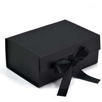 Rbs - Gift Box (23 X 16 X 10Cm) Gift Boxes For Packaging (1 Pack) Decorative Gift Box For Packing Multipurpose Gift Hampers Holds Upto 5 Kg Occasion Gifting Box Foldable Gift Packaging Boxes (Black)