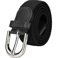 On Blow Stretchable Braided Belt | Flexible Unisex Belt (Fits Up To 28 Waist Size, Black) Pack Of 1