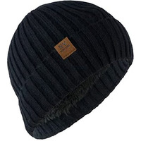 Isweven Imported Casual And Formal Men's And Women's Woolen Inside Fur Warm Winter Hat Unisex-Adult Soft Wool Slouchy Stylish Skull Beanie Cap (4117A, Black)