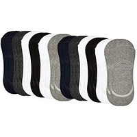 Dikhawa Unisex Anti Slip Cotton Loafers No Show Socks (Assorted, Free Size) Pack Of 12