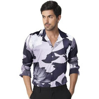 Noble Monk Mens Printed Regular Fit Casual Shirt | Full Sleeve | Multicolor| Stylish Shirt For Men