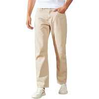 Dennis Lingo Men's Ecru Denim Mid Rise Relaxed Fit Jeans