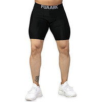 Compression Men's Shorts Tights (Nylon) Skins For Gym, Running, Cycling, Football, Tennis, Badminton & More (Medium, Black)