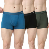 Vip Men's Cotton Solid Trunks (Pack Of 3) (Vp-Mi-Tr-Snsry-10P-S-Po3_Pack Of 3