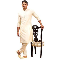 Vastramay Men's Viscose Kurta Pyjama Set I Solid Plain Weave Design I Supreme Solids Indated Traditions Festive Kurta And Pyjama Set_Vshrmk169Crnpant011Cr_40