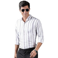 Men's Cotton Rich Formal Shirt  A Blend Of Style And Comfort (In, Alpha, Xl, Regular, Grey)