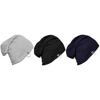 Mack Jonney Regular Fit Multicolor Men Beanie Cap(Pack Of 3-Mack634009) |Material: Cotton Blend Free Size