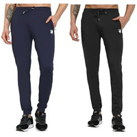 Rynogear Track Pants For Men With Zipper Pockets (Pack Of 2, Regular, Multicolor)