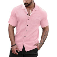 Miramichi Men's Regular Fit Half Sleeve Polycotton Casual Shirt  Solid Pattern, Stylish & Comfortable (M, Pink)