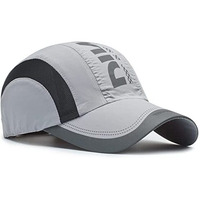 Serplex Polyester Sports Cap For Men And Women Breathable Classic Outdoor Games Baseball Hat For Fishing, Hiking With Adjustable Buckle Closure - Grey