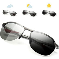 Sungait Popular Aviator Polarized Sunglasses For Men Driving Golf Al-Mg Alloy Temple Spring Hinge Uv400 Sgt302-Qbs In