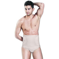 Dermawear Men Blended High Waist Abdomen Shapewear Brief V-Shaper (A-302_Cream_Xx-Large)