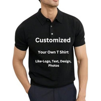 Fratte - Customized & Personalized Collar T-Shirt With Logo, Photo, Company Name, Text. Customized Polo T-Shirt For Men & Women. Colour- Black, White, Nevi Blu & Grey.