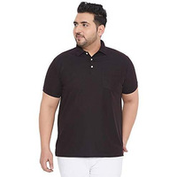 Bigbanana Plus Size Men's Regular Fit Polo Shirt (Bbsie-Black,Black,4Xl)
