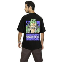 Bewakoof Men's Graphic Printed Oversized Fit T-Shirt_625522_Black_M