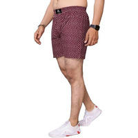 Arbb Men's Cotton Star Printed Regular Boxer Shorts (Maroon Star-L)