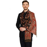 Pashtush Men's Wool Stole (207356_Brown_Free Size)