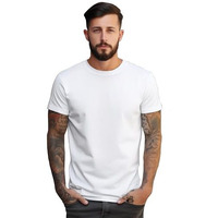 Peppyzone Men's Regular Fit Pure Cotton Solid T Shirt For Men (5Xl, White)
