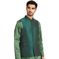 Amazon Brand - Symbol Men's Lightweight Nehru Jacket (Sy-A22-Mna-Jtk-06_Bottle Green_Xl)