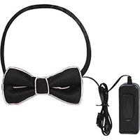 Augen Light Up Bow Tie For Men Neon Bowties Led Bowtie Wire Bowtie Glow In The Dark Led Bowtie For Kids Boys Men Rave Party Funny Costume Jacket Clothes Shirt Accessories (Blue2, Pack Of 1)