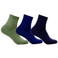 Supersox Men's Combed Cotton Ankle Plain Socks (Free Size)- Pack Of 3