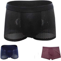 Dhruva Salesmen Breathable Pouch Men Underwear Packs Mesh Boxer Briefs | Dots (Multicolor) (Pack Of 2 Pcs) (L)