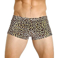 Xs And Os Men's Spandex Briefs (Pack Of 1) (Mud_X1_Anm_Animal Print (Leopard)_Multicolor_Xl)