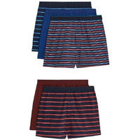 Marks & Spencer Men's Pure Cotton Modern Boxer Shorts (Pack Of 5) (60609844001_Navy Mix