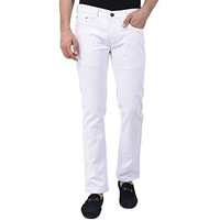 Ben Martin Men's Regular Fit Mid Rise Stylish Stretchable 32 Size White Casusal Denim Jeans Pant For Men, Jj3-9