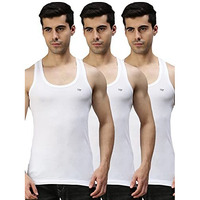Lux Cozi Men's Pack Of 3 Solid White1 Vest(Size : X-Small)