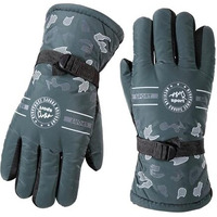 Alexvyan Green Commander Long Men's Snow & Windproof Thermal Soft Warm Winter Riding & Protective Gloves (Fur/Fleece Inside) Warm Hand Riding Cycling, Byke, Bike, Scooty,Motorcycle Travelling