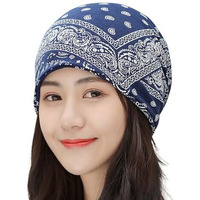 Youstylo Men's Women's Slouchy Blended Cotton Summer Winter Beanie Skull Multicolor Cap - Sb3037B (Blue, Free Size)