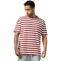 Leriya Fashion Mens T-Shirt | T Shirt For Men| Oversized T Shirt For Men| Loose Fit T Shirt For Men (Medium, Red)