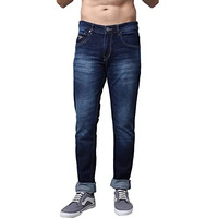 Cantabil Solid Jeans Flat Front Mid Rise Full Length Regular Fit Casual Jeans For Mens | Jeans For Mens | Mens Full Length Casual Jeans (Mdnm00247_Darkmercerised_34)