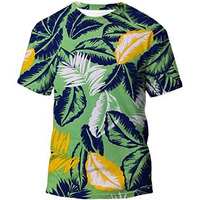 Veirdo Men's Regular Fit Printed Round Neck T-Shirt(X-Large, Green)