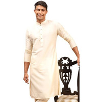 Vastramay Regular Fit Men's Cream Viscose Kurta (Vasmk091Cr_42, Xl