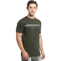 Cantabil Men Green Cotton Blend Round Neck Half Sleeve Printed T-Shirt (Mtsh00004_Green_Xl)