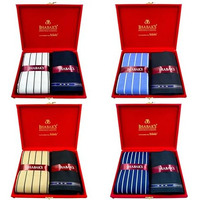 Jhabak's Unstitched Premium Cotton Blend Strip Shirt & Trouser Fabric - 2.35 M Shirt Cloth - 1.30 M Pant Piece (Pack Of 4) A