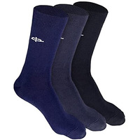 Heelium Bamboo Crew Socks For Men, Formal Full Length, Odour Free & Breathable, Blue